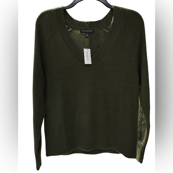Banana Republic Sweaters - Olive Green V-Neck Women's Sweater